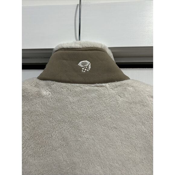 Mountain Hardwear Polartec High Loft Jacket Women MEDIUM White/Tan MONKEY STYLE - Picture 8 of 10